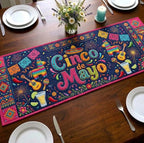 Cinco de Mayo on Navy Table Runner