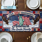 USA 250th Anniversary with Liberty Table Runner