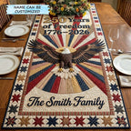 Eagle on Star Burst Panel Table Runner