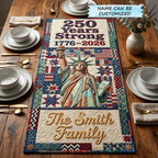 Statue of Liberty with Flags Table Runner