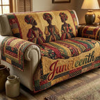 Juneteenth with a Woman in a Long Dress Sofa Cover