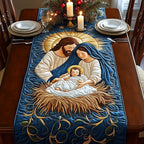 Holy Family with Gold Halos Table Runner