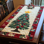Green Tree with Gold Star Table Runner