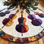 Cello Trio on the Patch Rim Christmas Tree Skirt