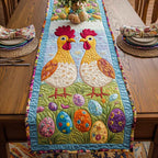 Golden Chickens in the Egg Meadow Table Runner