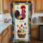 Plum Rooster with Floating Easter Eggs Table Runner