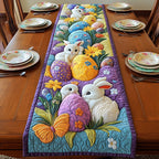 Bunnies with Butterfly and Easter Eggs Table Runner