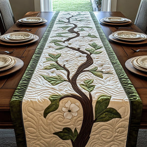 Winding Branch with White Blossoms Table Runner - Made to Order