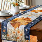 Golden Sun Above White Clouds Table Runner