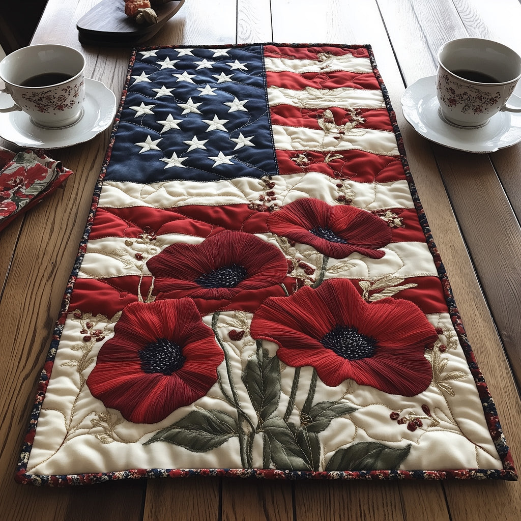 Poppy Meadow Beneath the Stars Table Runner