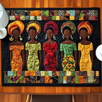 Row of Women in African Prints Table Runner