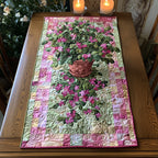 Pink Blossom Bush in a Pot Table Runner