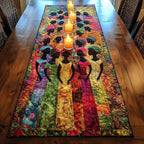 Group of Women in Rainbow Gowns Table Runner