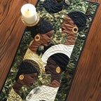 Two Women Among Green Leaves Table Runner