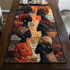 Women in Orange Headwraps Table Runner