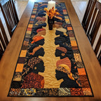 Women Profiles on Golden Panel Table Runner