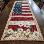Daisy Row at the Flag Edge Table Runner