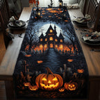 Big Jack o Lantern Before the Manor Table Runner