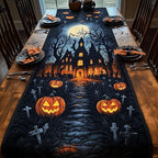 Pumpkins on the Cobblestone Path Table Runner