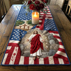 Christ Before the Flag and Crosses Table Runner