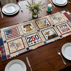 America 250 Patchwork Blocks Table Runner