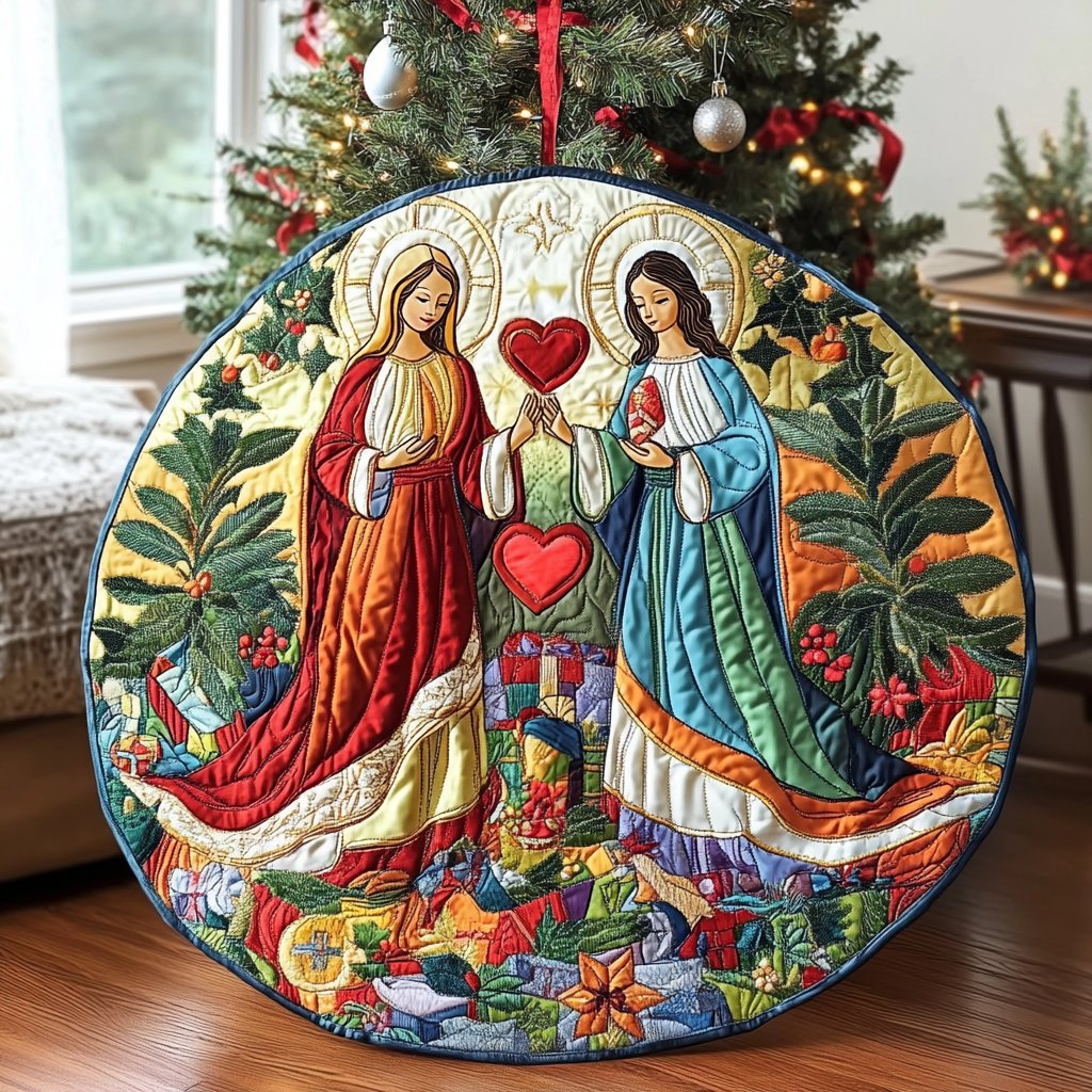 Sacred Heart Christmas Tree Skirt