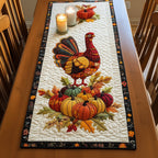 Turkey Standing on Pumpkins Table Runner