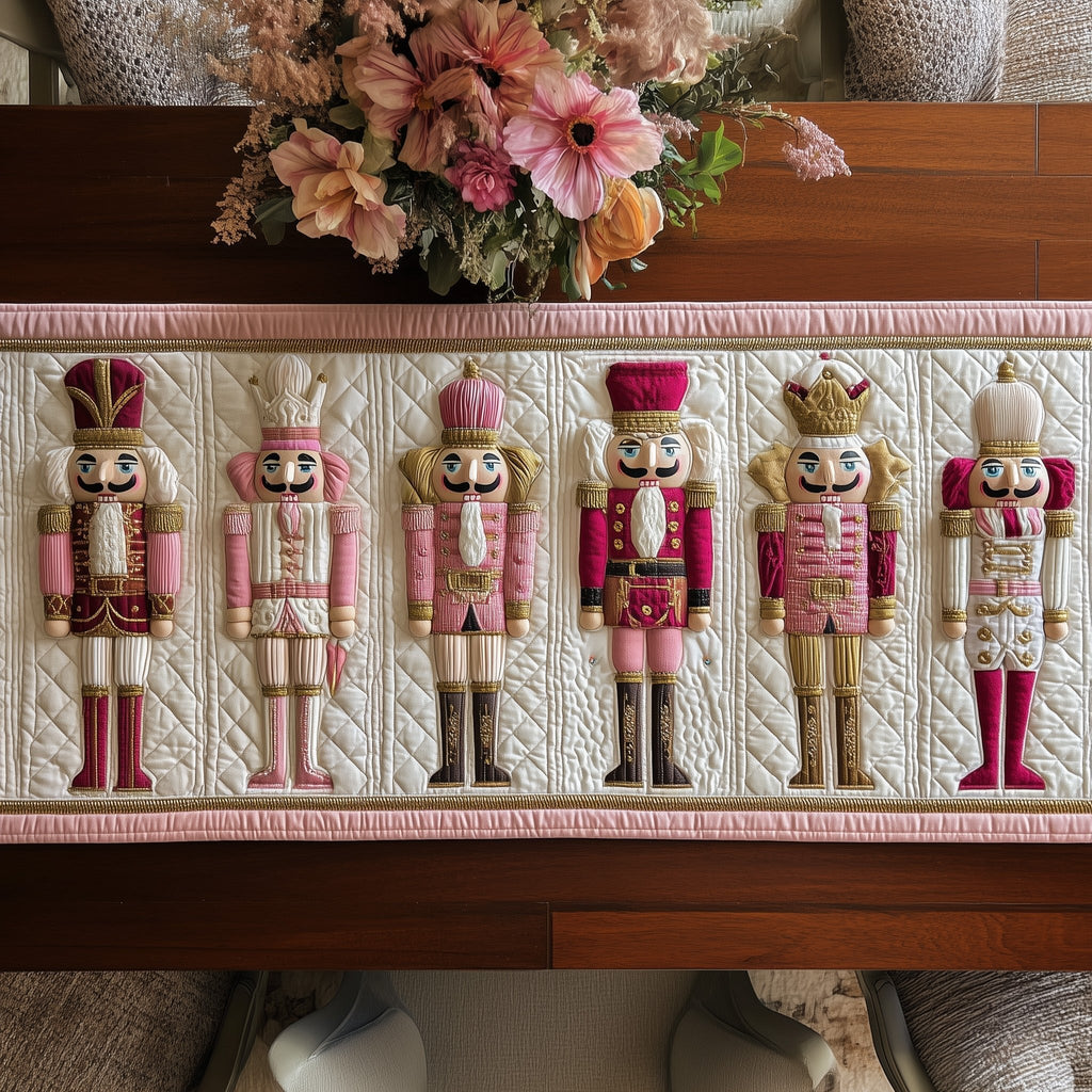 Pale Pink Nutcracker Row Table Runner