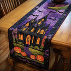 Purple Manor with Pumpkin Row Table Runner