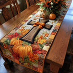 Cross with an Orange Bow Table Runner