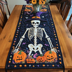 Skeleton in a Witch Hat Table Runner