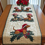 Dachshund in a Red Coat Table Runner
