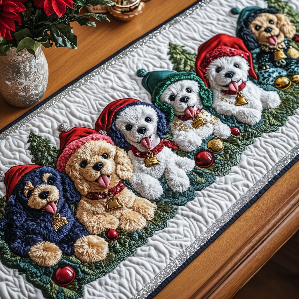 Jolly Poodle Table Runner