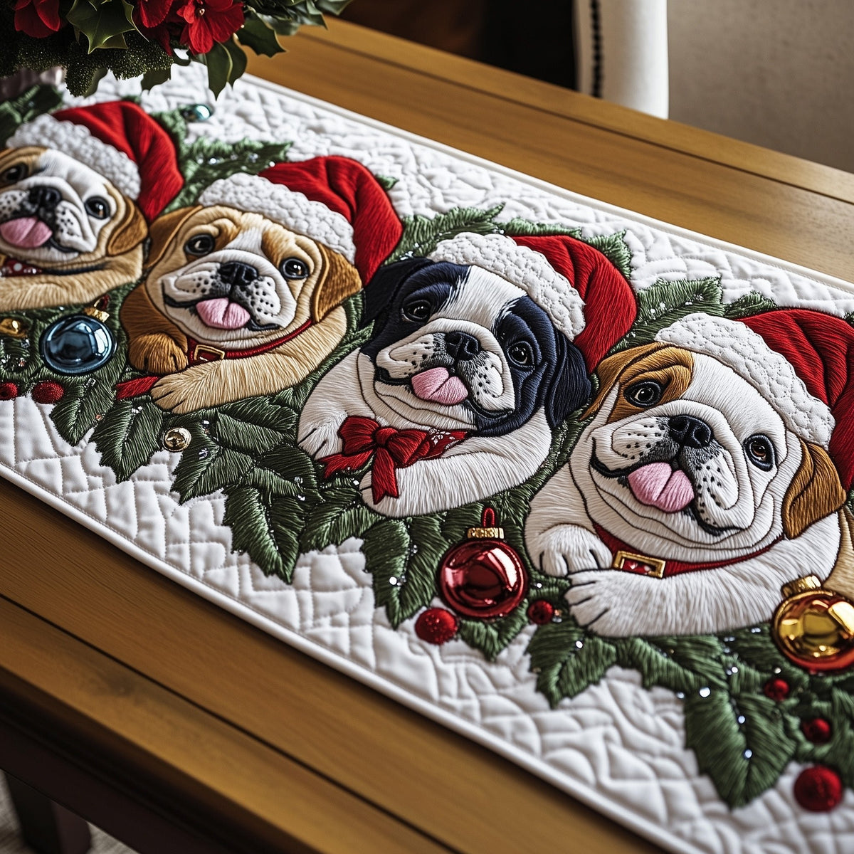 Jolly Bulldog Table Runner