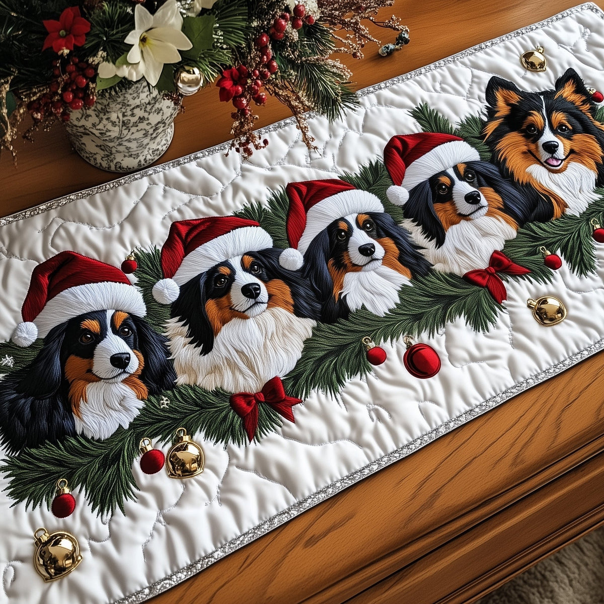 Jolly Australian Stepherd Table Runner