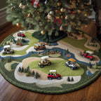 Golf Course with Sand Traps Christmas Tree Skirt