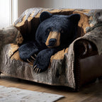 Black Bear Paws Over the Couch Edge Sofa Cover