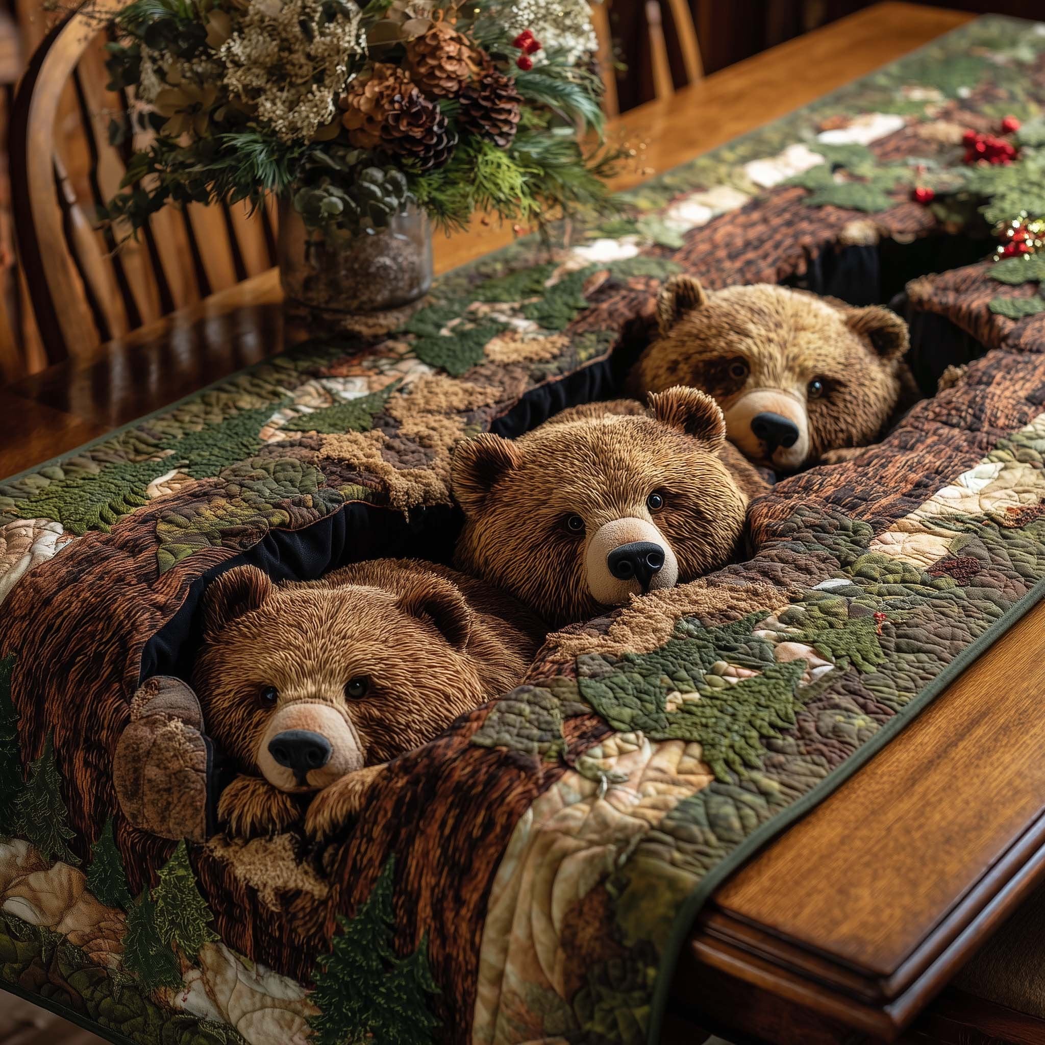 Sleeping Bear and Cubs Table Runner