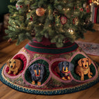 Dachshunds in the Rose Patch Nooks Christmas Tree Skirt
