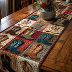 Cowboy Boots in Quilt Blocks Table Runner
