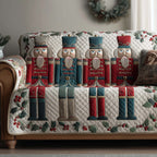 Nutcracker Guards in Red and Blue Sofa Cover