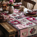 Paw Prints on Pink Patchwork Table Runner