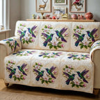 Hummingbirds Among Magnolia Blossoms Sofa Cover