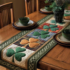Shamrocks in Plaid Quilt Blocks Table Runner