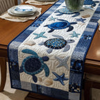 Blue Turtles with Starfish Patchwork Table Runner