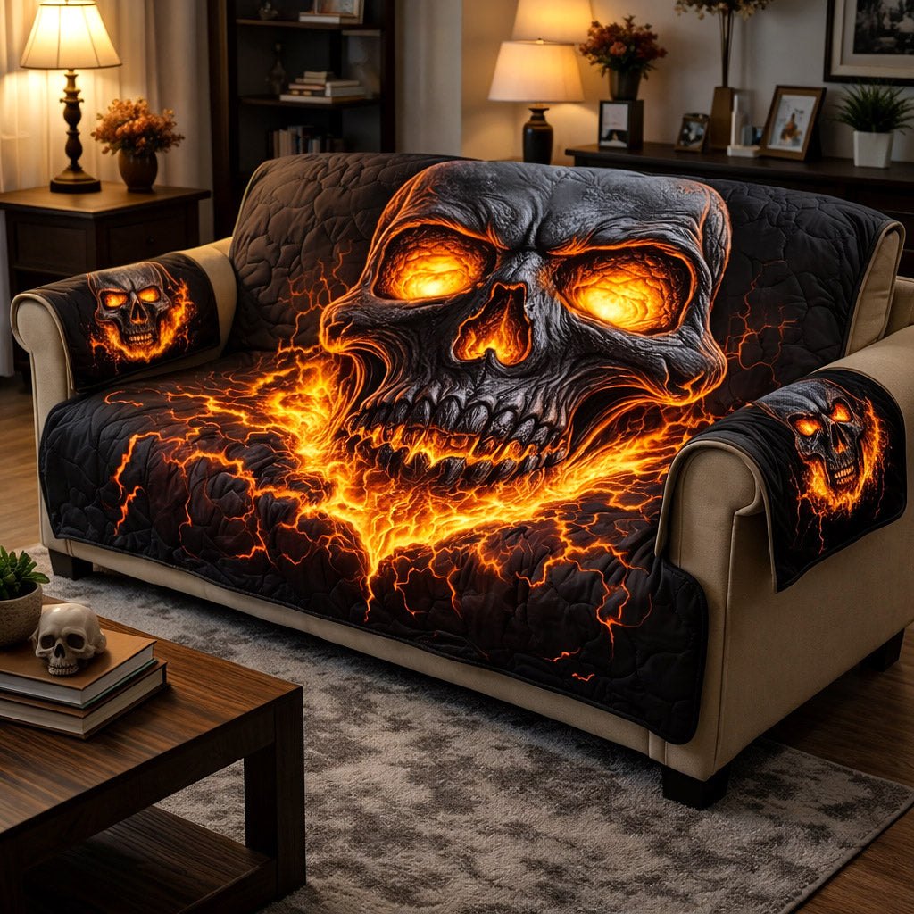 Lava Skull Sofa Cover