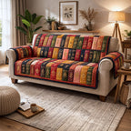 Colorful Book Spines on the Shelf Sofa Cover