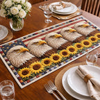 Eagles Above Golden Sunflowers Table Runner