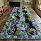 Koi in a Stone Stream Table Runner