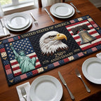 Eagle Head with Flag and Liberty Table Runner